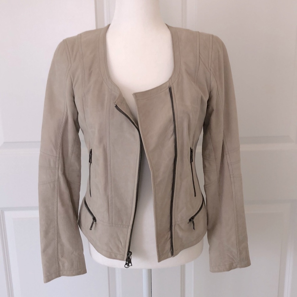 Banana Republic leather moto jacket